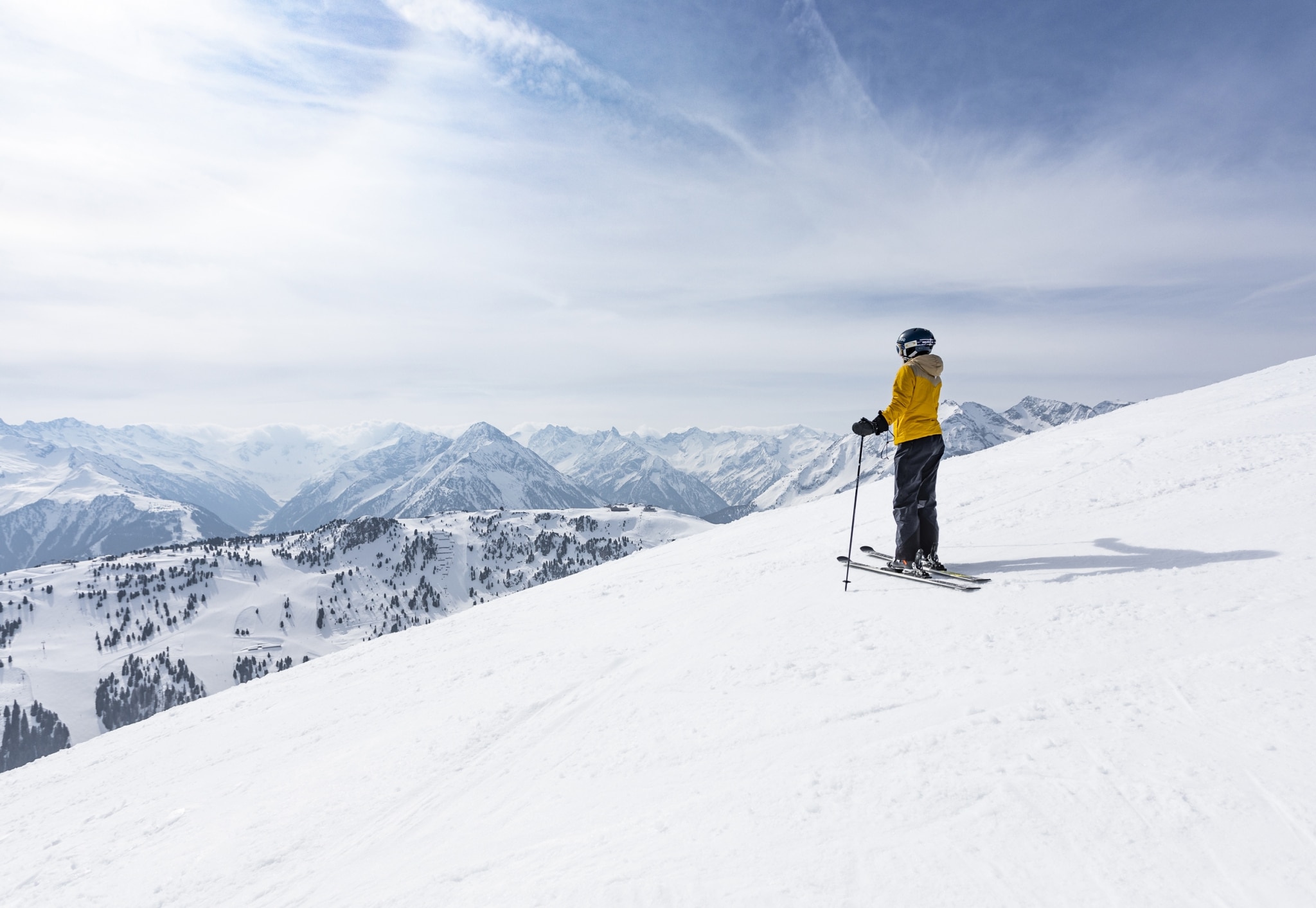 Skifahrer im Zillertal